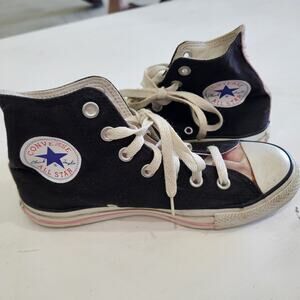 Converse Chuck Taylor All Star High Top Blk Pink Canvas Sneaker Size 4.5